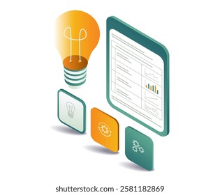 Business development idea management concept illustration