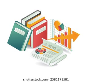 Business development information illustration concept