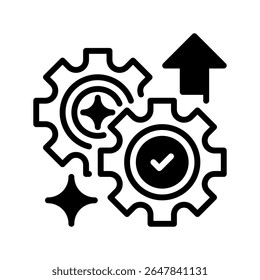 Ícone da Linha de Desenvolvimento de Negócios, Símbolo de Estrutura para Planejamento Estratégico, Oportunidades de Crescimento, Penetração no Mercado, Avanço Corporativo e Expansão Corporativa. Ícone de sinal vetorial.