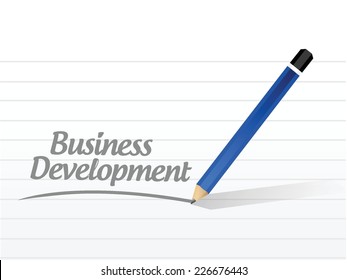 business development message illustration design over a white background