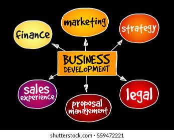 Business development mind map, business concept