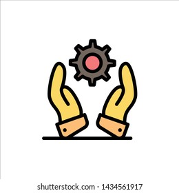Business, Development, Modern, Solutions  Flat Color Icon. Vector icon banner Template