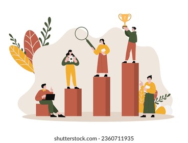 Business development plan for improvement, teamwork help growing revenue, growth and achievement, team strategy for business success concept, business people team working on improve bar graph.