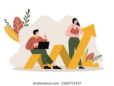 Business development plan for improvement, teamwork help growing revenue, growth and achievement, team strategy for business success concept, business people team working on improve bar graph.