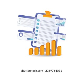 plan de desarrollo empresarial concepto de ilustración plana