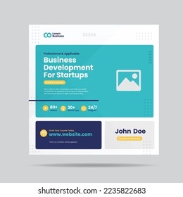 Business Development for Startup Social Media post  or Grow Your Business Online Course web banner 