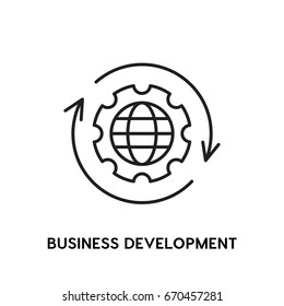 Business Development vector icon, business process symbol. Modern, simple flat vector illustration for web site or mobile app