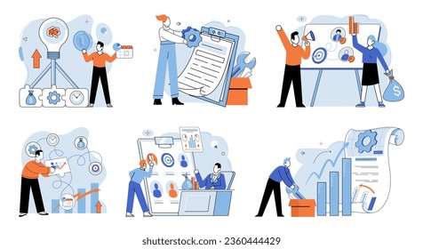 Business development. Vector illustration. Banking solutions simplify financial planning and money management Marketing campaigns resonate with global audiences through cultural sensitivity Strong