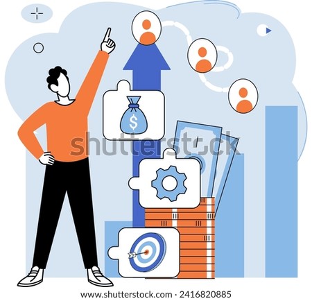 Business development. Vector illustration. Banking regulations protect consumers financial security and integrity Marketing strategies adapt to ever-evolving consumer behaviors and technologies