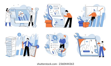 Business development. Vector illustration. Finance experts provide valuable investment advice and insights Banking services cater to diverse financial needs individuals and businesses Marketing