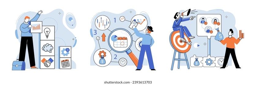 Business development. Vector illustration. Job applications require attention to detail and customization for success Business Concept illustrations communicate complex narratives compellingly