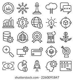 Business developments (outline) icons set.

The collection includes in web design ,ui ux design,startups ,business etc.