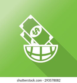 business diagram, chart Flat  Icon with long shadow.