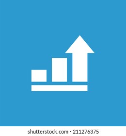 business diagram, chart icon, isolated, white on the blue background. Exclusive Symbols 