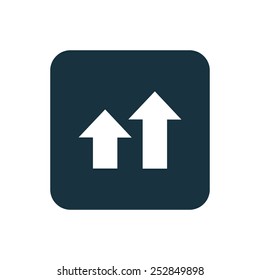 business diagram, chart icon Rounded squares button, on white background 