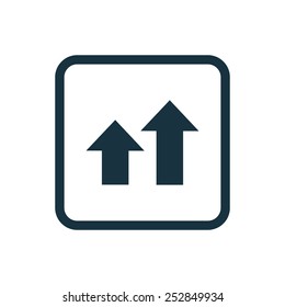 business diagram, chart icon Rounded squares button, on white background 