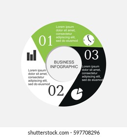 Business Diagram circle in flat design. Layout for your options or steps 