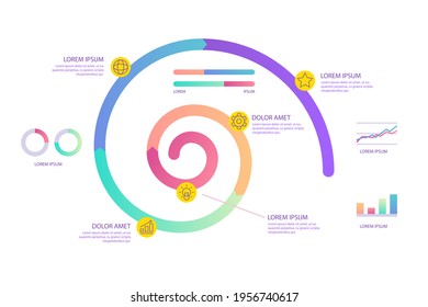 Business diagram concept. Global strategy data structure. Finance Infograph presentation scheme template. Expert analytics financial plan. Digital report. Business process. Vector illustration.