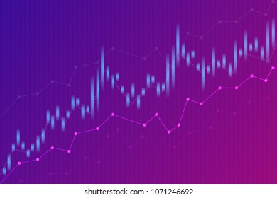 Business diagram graph chart Forex trading with colorful background. Vector illustration eps 10.