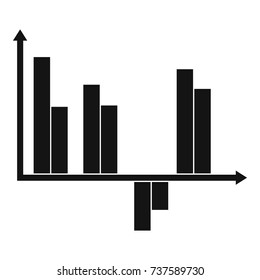 Business diagram icon. Simple illustration of diagram vector icon for any web design