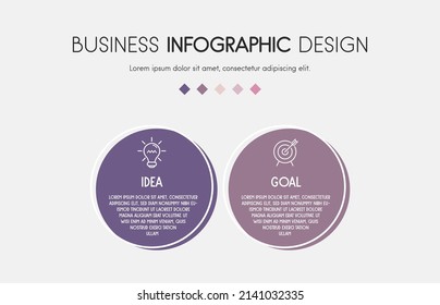 Business diagram with icons. Vector