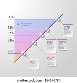 Business diagram infographics element. Vector.