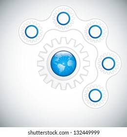 Business diagram options. Gear vector