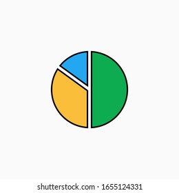 Business, diagram, profit, progress, chart flat icon design in Filled outline style.