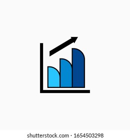 Business, diagram, profit, progress flat icon design in Filled outline style.