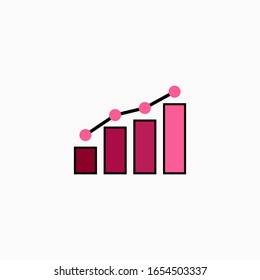 Business, diagram, profit, progress flat icon design in Filled outline style.
