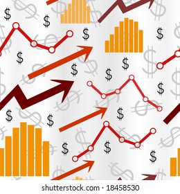 Business diagram. Seamless vector wallpaper