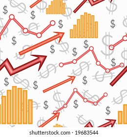 Business diagram. Seamless vector wallpaper