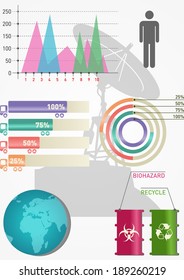 Business diagram template with text fields. Vector Illustration, contains transparencies.