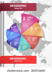 Business diagram template with text fields. Vector Illustration, contains transparencies.