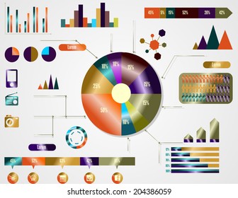Business diagram template with text fields. Vector illustration.Detail infographic vector illustration. and Information info Graphic