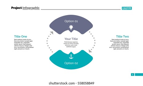 Business Diagram with Two Options Template