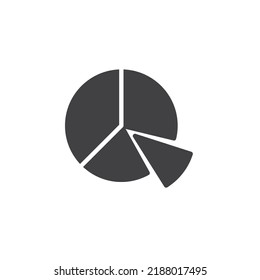 Business diagram vector icon. filled flat sign for mobile concept and web design. Pie chart diagram glyph icon. Symbol, logo illustration. Vector graphics