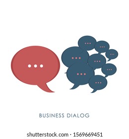 Business Dialog flat design concept