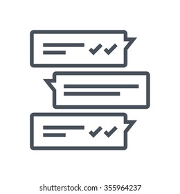 Business dialog icon suitable for info graphics, websites and print media and  interfaces. Line vector icon.