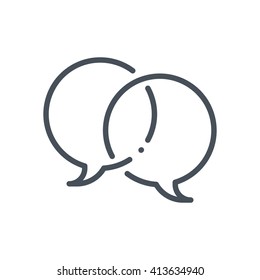 Business dialog icon suitable for info graphics, websites and print media and  interfaces. Hand drawn style, pixel perfect line vector icon.