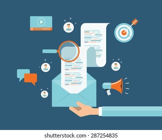 business digital content and email marketing concept background .social network  connection .web banner