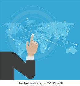 business digital graph decoration vector illustration flat design