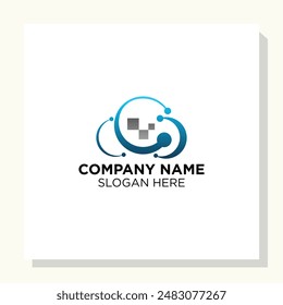 business and digital logo design concept, technology logo inspiration