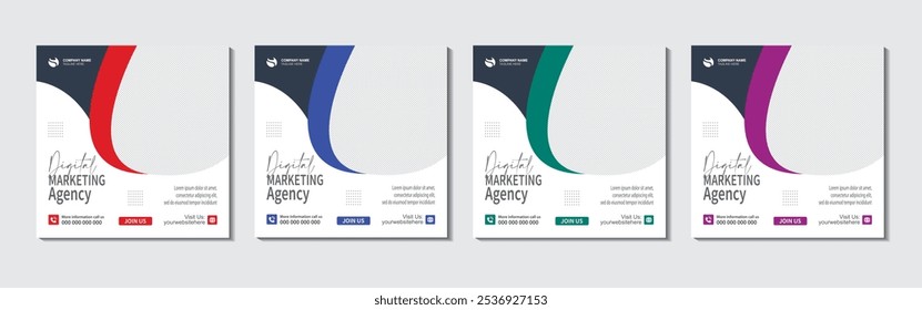 Business Digital Marketing Agency And Corporate Print Instagram Flyer Template