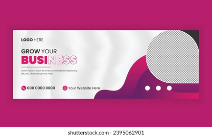 Business and digital marketing agency social media cover banner template design.