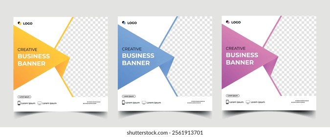 business Digital marketing banner for social media post template	