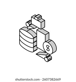 business digital processing isometric icon vector. business digital processing sign. isolated symbol illustration