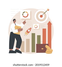 Business direction abstract concept vector illustration. Business strategy, long and short term planning, vision and setting goals, company growth, change direction campaign abstract metaphor.