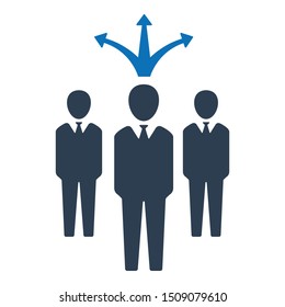 Business direction icon. Vector graphics.