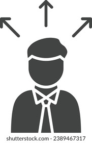 Imagen vectorial del icono Dirección comercial. Adecuado para aplicaciones web móviles y medios de impresión.